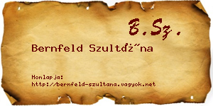 Bernfeld Szultána névjegykártya